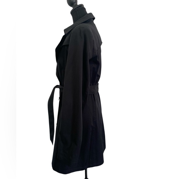 Via Spiga Trench Coat Lined Belted Large Womens Jacket Black - Picture 7 of 16